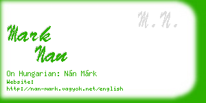 mark nan business card